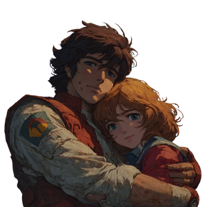 Robotech Love Scene Vinyl Car Decal Sticker – Waterproof & UV-Resistant 3.4133333333333336"