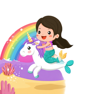 Rainbow Mermaid Unicorn Vinyl Car Decal Sticker – Waterproof & UV-Resistant 6.826666666666667"