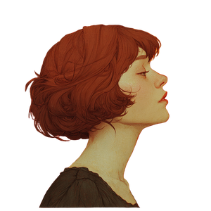 Art Nouveau Woman V25 Vinyl Car Decal Sticker – Waterproof & UV-Resistant 3.4133333333333336"