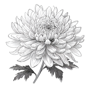 Ornate Chrysanthemum Vinyl Car Decal Sticker – Waterproof & UV-Resistant 3.4133333333333336"