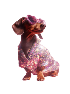 Dapper Dancing Dachshund Vinyl Car Decal Sticker – Waterproof & UV-Resistant 8.213333333333333"