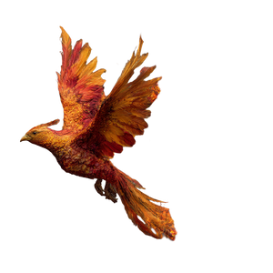 Fiery Phoenix Flight V4 Vinyl Car Decal Sticker – Waterproof & UV-Resistant 3.4133333333333336"