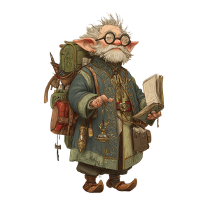 Gnome Artificer Shopkeeper Vinyl Car Decal Sticker – Waterproof & UV-Resistant 3.4133333333333336"