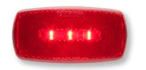 Optronics MCL32 SERIES LED Clearance Light | Red Lens | White ABS Housing | Reflex Lens | 12V DC | Surface Mount Optronics MCL32 SERIES LED Clearance Light | Red Lens | White ABS Housing | Reflex Lens | 12V DC | Surface Mount