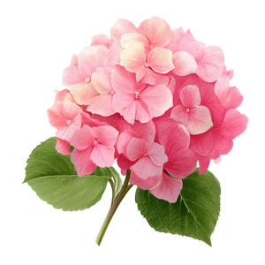 Pink Hydrangea Flower Vinyl Car Decal Sticker – Waterproof & UV-Resistant 3.4133333333333336"