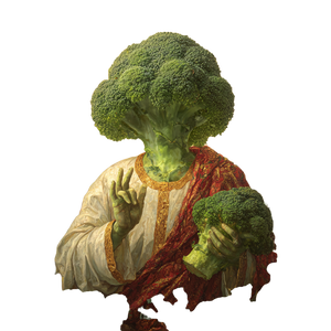 Broccoli Jesus Vinyl Car Decal Sticker – Waterproof & UV-Resistant 6.826666666666667"