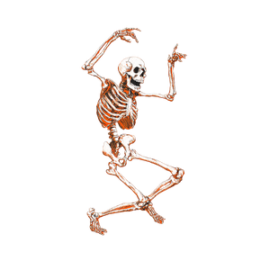 Dancing Skeleton Cartoon Vinyl Car Decal Sticker – Waterproof & UV-Resistant 3.4133333333333336"