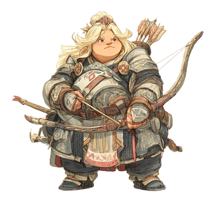 Dwarven Archer Woman Vinyl Car Decal Sticker – Waterproof & UV-Resistant 3.4133333333333336"