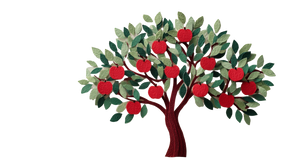 Red Apple Tree V2 Vinyl Car Decal Sticker – Waterproof & UV-Resistant 5.4