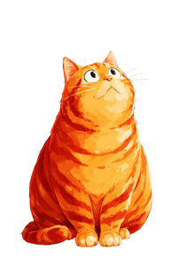 Chubby Cat Charlie Vinyl Car Decal Sticker – Waterproof & UV-Resistant 4.4