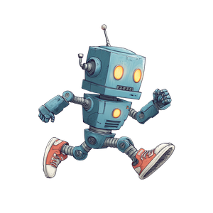 Robot Marathoner Vinyl Car Decal Sticker – Waterproof & UV-Resistant 3.4133333333333336"