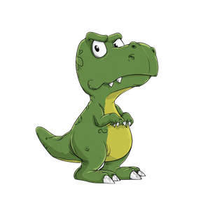 Sad T-Rex V2 Vinyl Car Decal Sticker – Waterproof & UV-Resistant 3.4133333333333336"