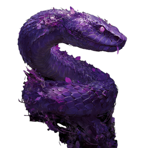 Purple Poison Basilisk Vinyl Car Decal Sticker – Waterproof & UV-Resistant 3.4133333333333336"
