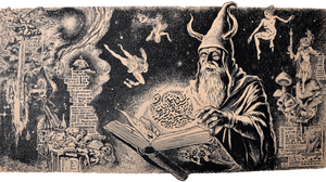 Psychedelic Warlock Tome Vinyl Car Decal Sticker – Waterproof & UV-Resistant 2.72"