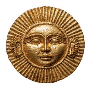 Golden Sun Face V2 Vinyl Car Decal Sticker – Waterproof & UV-Resistant 3.4133333333333336"