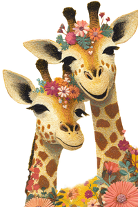 Cute Giraffes Doodle Vinyl Car Decal Sticker – Waterproof & UV-Resistant 4.4