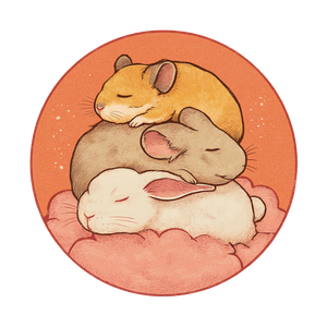 Sleeping Animals Stack Vinyl Car Decal Sticker – Waterproof & UV-Resistant 3.4133333333333336"