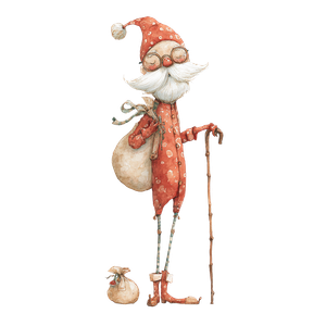 Whimsical Tall Santa V2 Vinyl Car Decal Sticker – Waterproof & UV-Resistant 6.826666666666667"