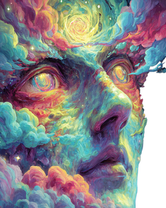 Visionary Face Portrait Vinyl Car Decal Sticker – Waterproof & UV-Resistant 8.0"