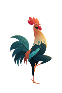 Yoga Rooster Vinyl Car Decal Sticker – Waterproof & UV-Resistant 8.96"