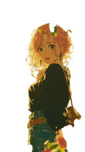 Anime Woman Garden Vinyl Car Decal Sticker – Waterproof & UV-Resistant 9.706666666666667"