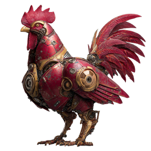 Rooster Iron Man Vinyl Car Decal Sticker – Waterproof & UV-Resistant 3.4133333333333336"