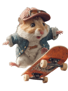 Speedy Skateboarding Hamster Vinyl Car Decal Sticker – Waterproof & UV-Resistant 4.1066666666666665" Speedy Skateboarding Hamster Vinyl Car Decal Sticker – Waterproof & UV-Resistant 4.1066666666666665"