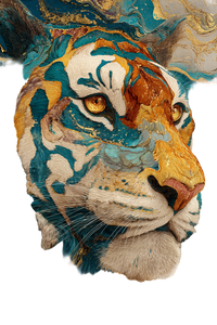 Ethereal Tiger Art Vinyl Car Decal Sticker – Waterproof & UV-Resistant 4.4