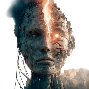 Dystopian Human Robot V2 Vinyl Car Decal Sticker – Waterproof & UV-Resistant 6.826666666666667"