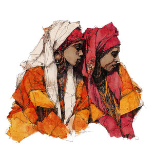 Moroccan Girls Backs Vinyl Car Decal Sticker – Waterproof & UV-Resistant 3.4133333333333336"
