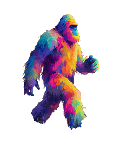 Candy Colored Bigfoot Vinyl Car Decal Sticker – Waterproof & UV-Resistant 8.0"