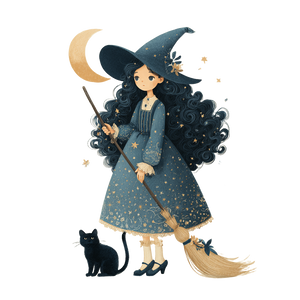 Cute Witch Illustration V2 Vinyl Car Decal Sticker – Waterproof & UV-Resistant 6.826666666666667" Cute Witch Illustration V2 Vinyl Car Decal Sticker – Waterproof & UV-Resistant 6.826666666666667"