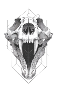 Skeletal Beast Tattoo Vinyl Car Decal Sticker – Waterproof & UV-Resistant 4.4