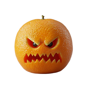 Scary Orange Jack-O'-Lantern Vinyl Car Decal Sticker – Waterproof & UV-Resistant 6.826666666666667"