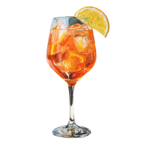 Aperol Spritz Glass V5 Vinyl Car Decal Sticker – Waterproof & UV-Resistant 3.4133333333333336"