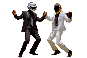 Daft Punk Dancing Vinyl Car Decal Sticker – Waterproof & UV-Resistant 5.97333333333333