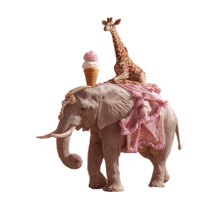 Elephant With Giraffe Vinyl Car Decal Sticker – Waterproof & UV-Resistant 3.4133333333333336"