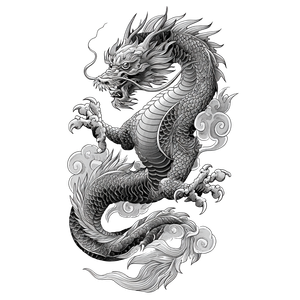 Neotraditional Dragon V2 Vinyl Car Decal Sticker – Waterproof & UV-Resistant 3.4133333333333336"