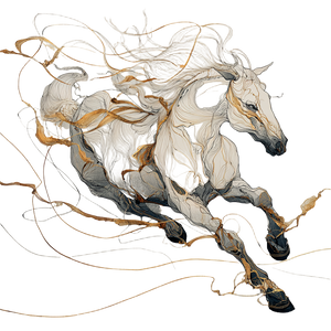 Flying White Horse Vinyl Car Decal Sticker – Waterproof & UV-Resistant 3.4133333333333336"
