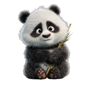 Cute Panda Cub V4 Vinyl Car Decal Sticker – Waterproof & UV-Resistant 3.4133333333333336"