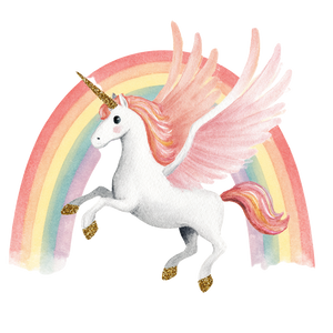 Flying Rainbow Unicorn Vinyl Car Decal Sticker – Waterproof & UV-Resistant 3.4133333333333336"
