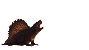 Dimetrodon Roar Vinyl Car Decal Sticker – Waterproof & UV-Resistant 2.72"