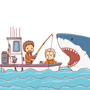 Jaws Vinyl Car Decal Sticker – Waterproof & UV-Resistant 3.4133333333333336"