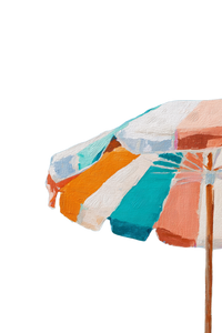 Vintage Beach Umbrella V2 Vinyl Car Decal Sticker – Waterproof & UV-Resistant 8.96"