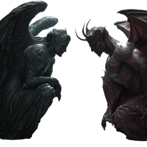 Angel Vs Demon V24 Vinyl Car Decal Sticker – Waterproof & UV-Resistant 6.826666666666667"