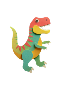 Playful Paper T-Rex Vinyl Car Decal Sticker – Waterproof & UV-Resistant 4.373333333333333"