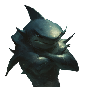 Evil Shark Creature Vinyl Car Decal Sticker – Waterproof & UV-Resistant 3.4133333333333336"