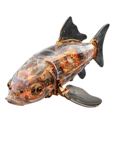 Futuristic Robotic Koi V2 Vinyl Car Decal Sticker – Waterproof & UV-Resistant 8.213333333333333"