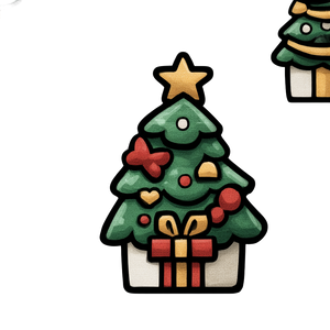 Cartoon Christmas Tree V3 Vinyl Car Decal Sticker – Waterproof & UV-Resistant 3.4133333333333336"