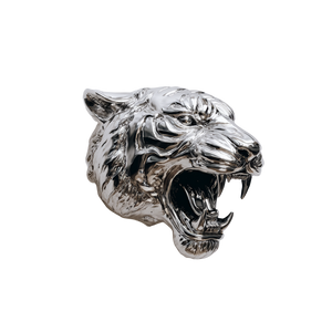 Chrome Tiger Head Vinyl Car Decal Sticker – Waterproof & UV-Resistant 6.826666666666667"
